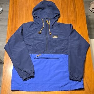 Mens L.L. Bean Navy and Royal Blue Windbreaker
